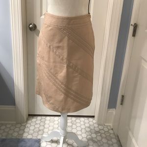Y2k VINTAGE! Ann Taylor Khaki Textured Skirt - Size 0